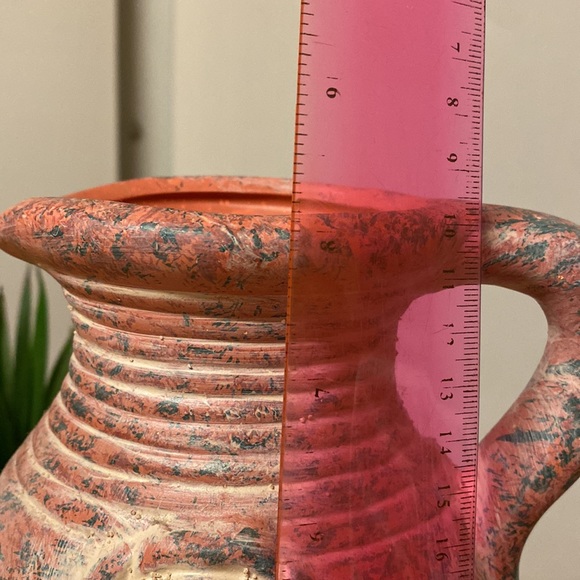 Decorative Clay Vase - 8 inches tall - Picture 3 of 4